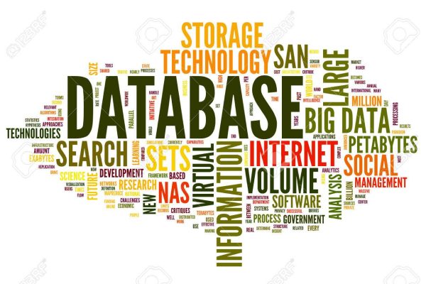 Database concept in word tag cloud on white background