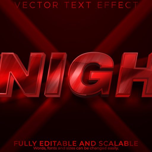 Knight red text effect, editable hero and blood text style